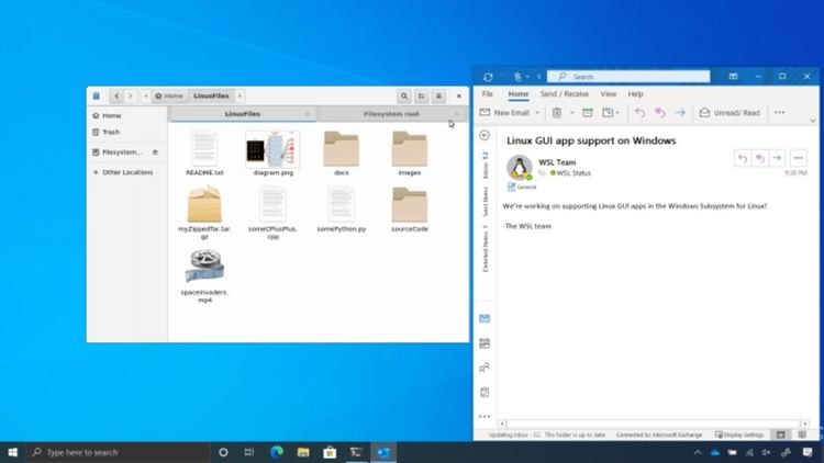 Програмите за Linux вече могат да работят в средата на Windows 10 и да използват хардуерно ускорение